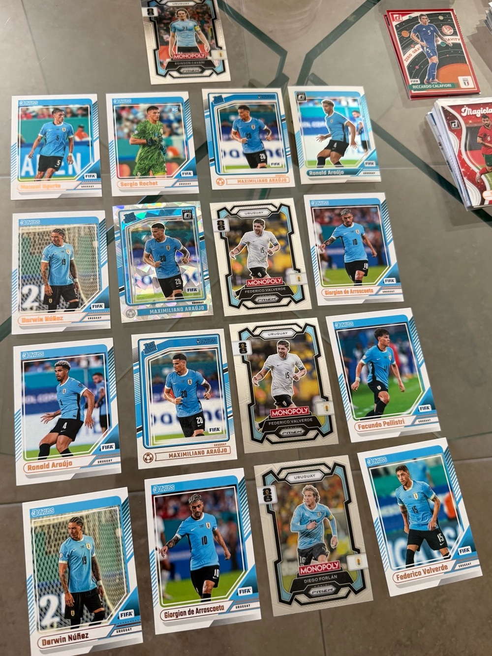17 Uruguay National Team soccer card lot FIFA World Cup Monopoly